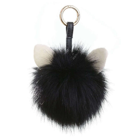 Faux Fur Bag Charm / Keychain With Ears
