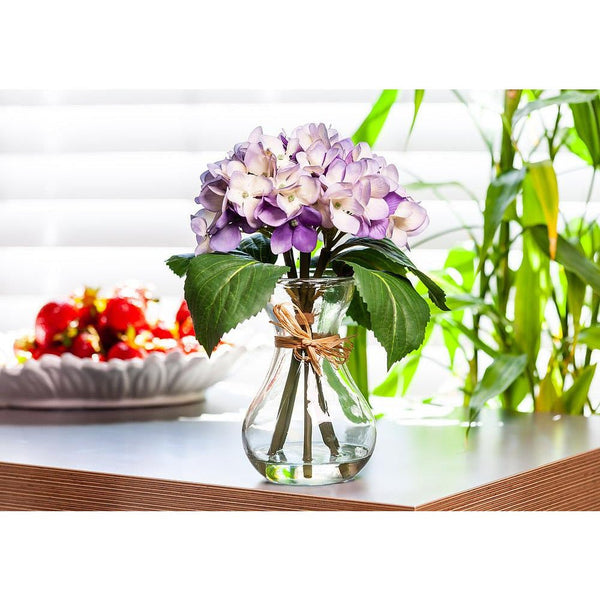 Faux Hydrangeas In Vase