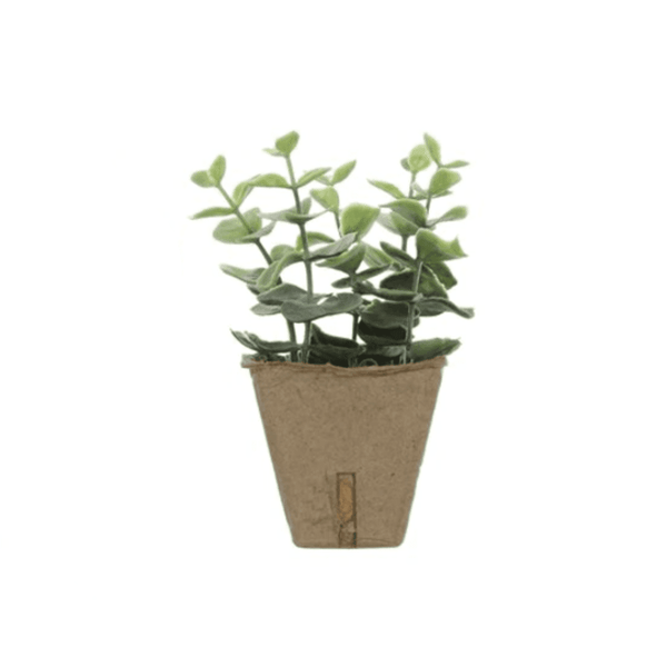 Faux Plant In Paper Pot