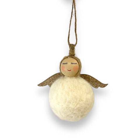Felt Ball Angel Ornament