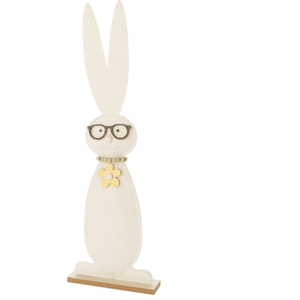 Felt Bunny With Glasses Table Piece