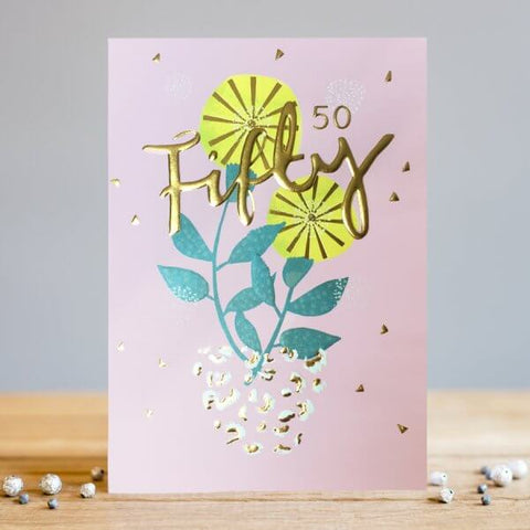 Fifty Flowers - Greeting Card - Birthday