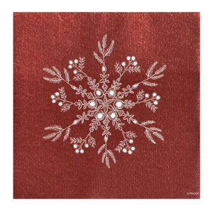 Fleur Des Neiges Rouge - Paper Napkins