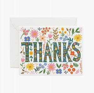Floral Thanks - Greeting Card - Thank You