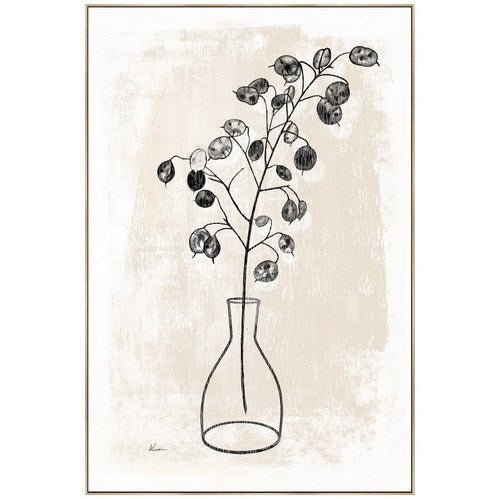 Flower In Vase II - Framed Canvas