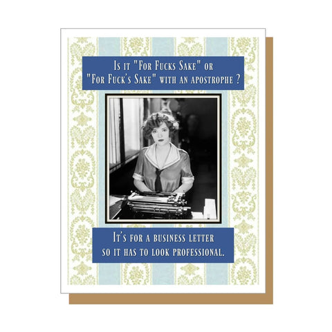 For Fuck's Sake - Greeting Card - Birthday