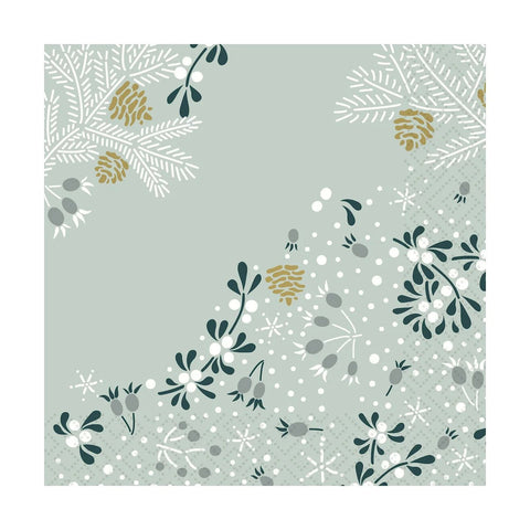 Frosty Florals - Paper Napkins