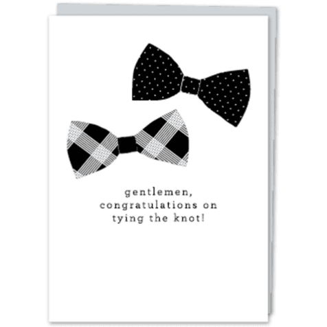 Gentlemen, Congratulations On Tying The Knot! - Greeting Card - Wedding