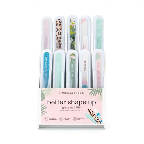 Glass Nail File With Clear Travel Case