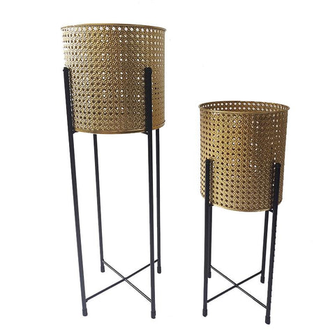 Gold & Black Plant Stand
