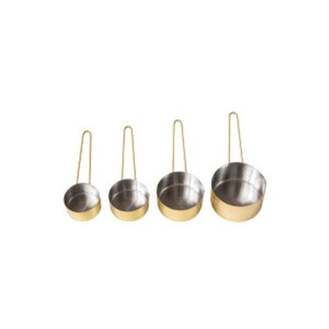 Gold Finish Stainless Steel Measuring Cups - Set of 4