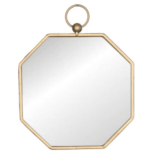Gold Octagon Wall Mirror