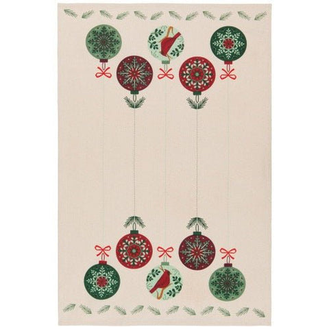 Good Tidings Printed Tea Towel