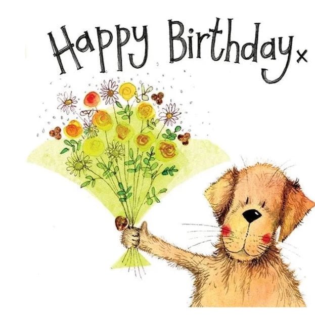 Green Bouquet - Greeting Card - Birthday