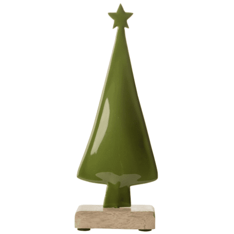 Green Enamel Tree Decor