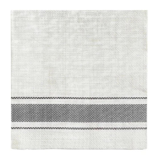 Grey Bistro Stripe - Paper Napkins