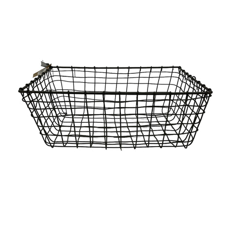 Grey Wire Rectangular Basket