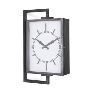 Hagar Rectangular Large Industrial Wall Clock