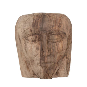 Hand-Carved Mango Wood Face