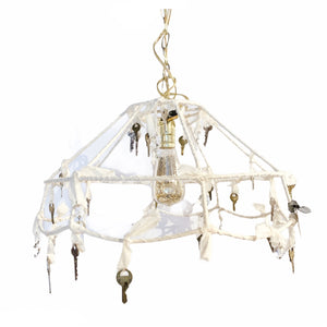 Hanging Light with Decorative Skeleton Shade