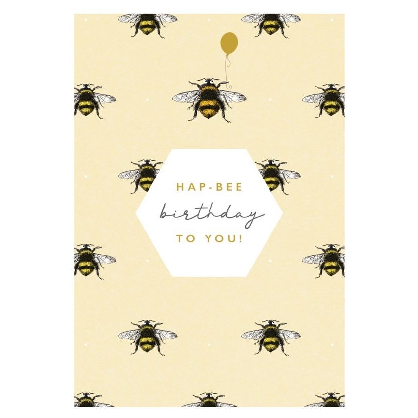Hap-Bee - Greeting Card - Birthday