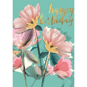 Happy Birthday Floral - Greeting Card - Birthday
