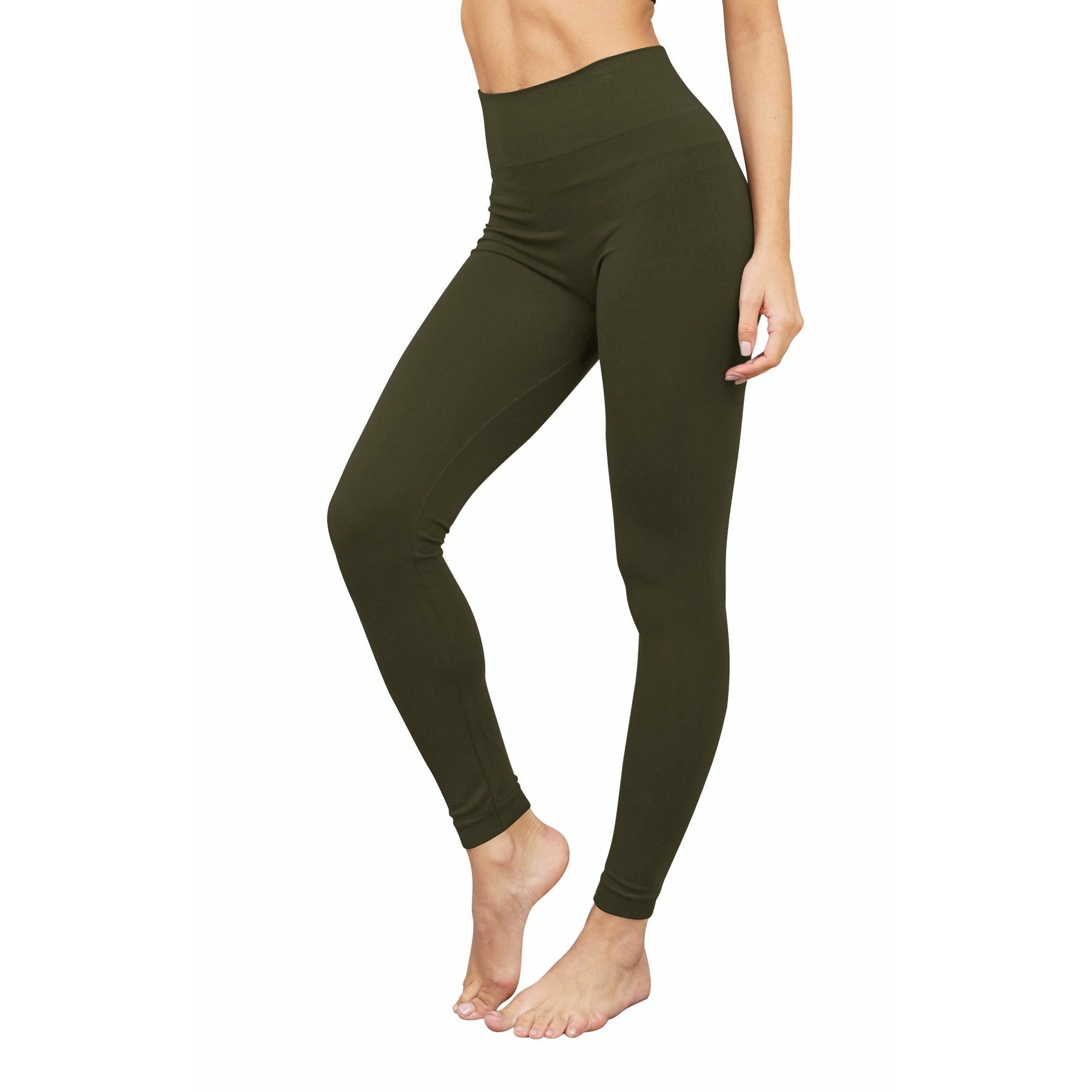 High Band Bamboo Legging Olive Large X Large