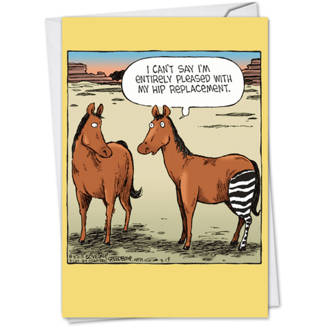 Horse Hip Replacement - Greeting Card - Get Well Soon