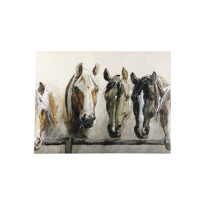 Horses - Hand Embellished Canvas