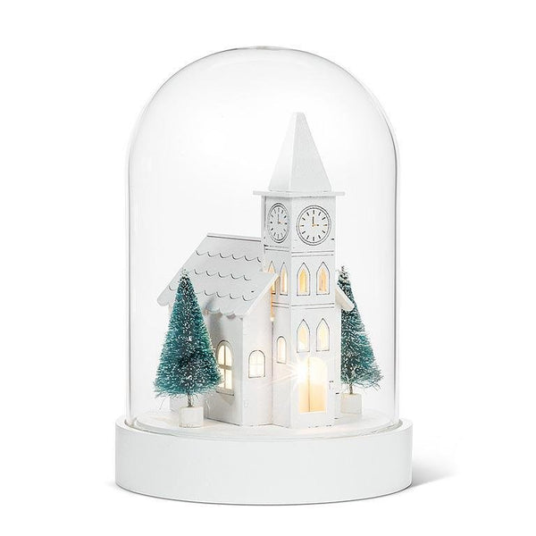 House & Tree Cloche With LED Light