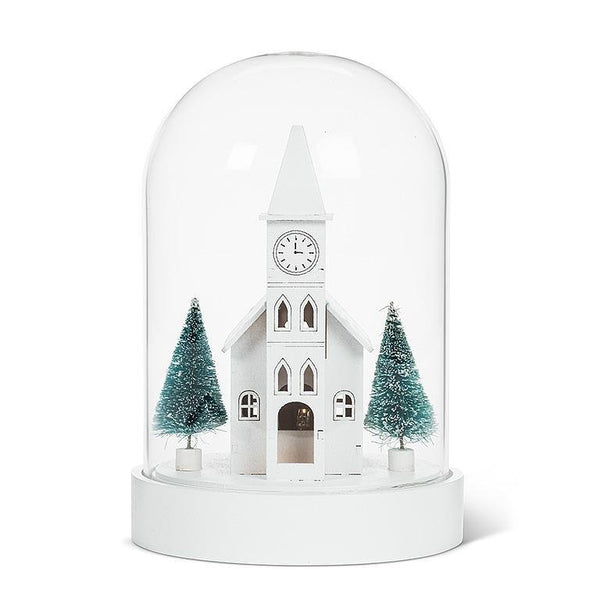 House & Tree Cloche With LED Light