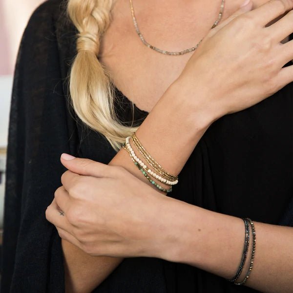 Howlite - Stone Of Harmony - Delicate Wrap Bracelet / Necklace
