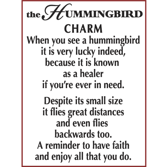 Hummingbird Charm