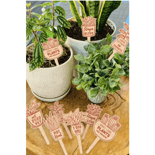 Humorous Wooden Plant Marker