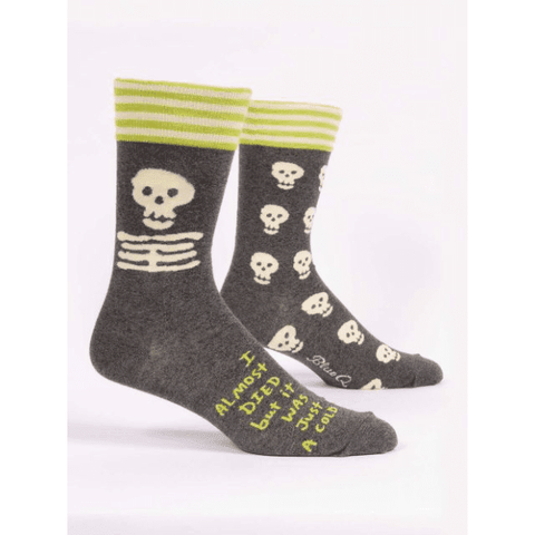 I Almost Died, But It Was Just A Cold Men's Crew Socks