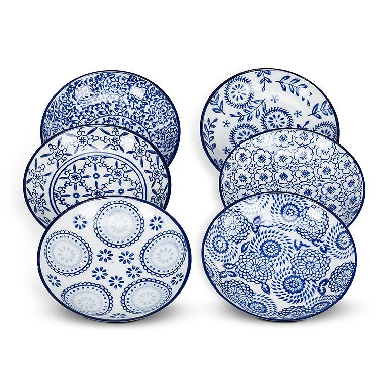 Indigo Round Shallow Dish