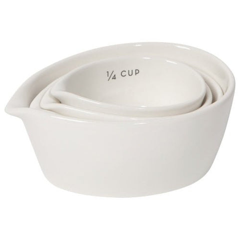Ivory Stoneware Measuring Cups - Set of 4