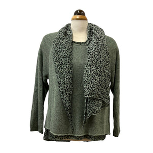 Jacqueline Leopard Print Top With Scarf