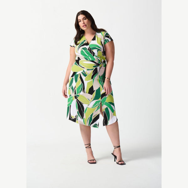 Joseph Ribkoff Tropical Print Silky Knit Dress