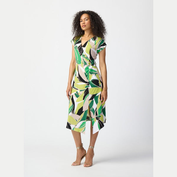 Joseph Ribkoff Tropical Print Silky Knit Dress