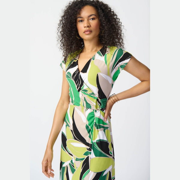 Joseph Ribkoff Tropical Print Silky Knit Dress