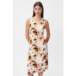 Joseph Ribkoff Vanilla & Multi Floral Print Dress