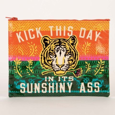 Kick This Day In Its Sunshiny Ass Zipper Pouch