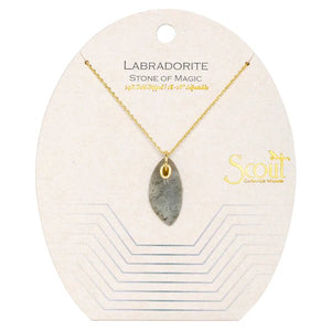 Labradorite & Gold - Organic Stone Necklace