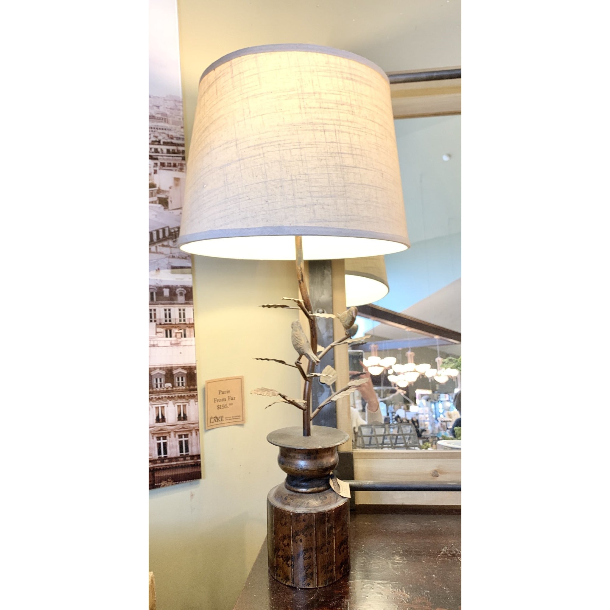 Lamp With Bird Accents