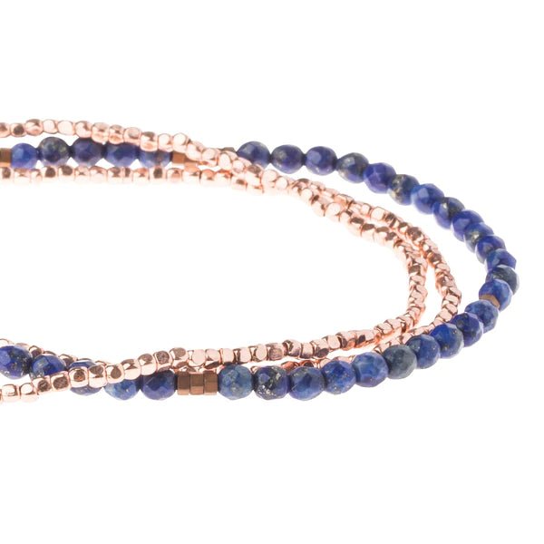 Lapis - Stone Of Truth - Delicate Wrap Bracelet / Necklace
