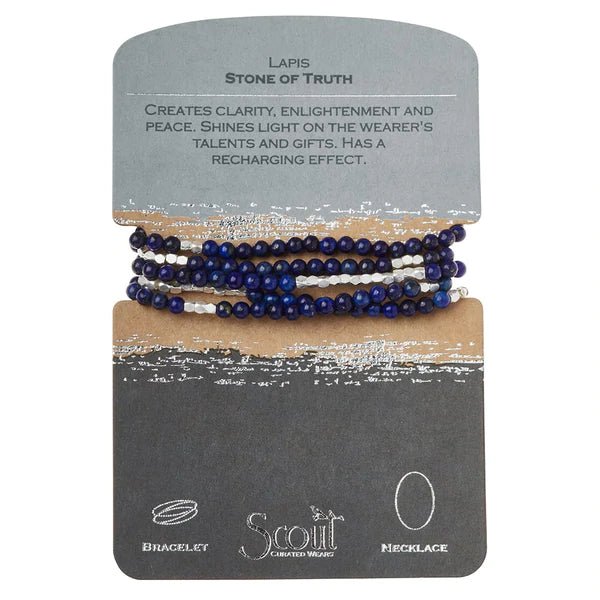 Lapis - Stone Of Truth - Wrap Bracelet / Necklace