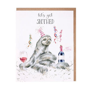 Let's Get Slothed - Greeting Card - Birthday
