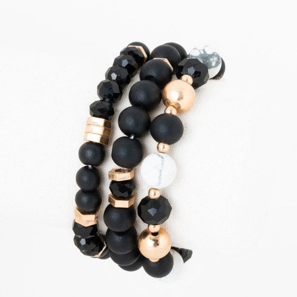 Lira Bracelet With Natural Stones, Glass, Wood & Metal Beads