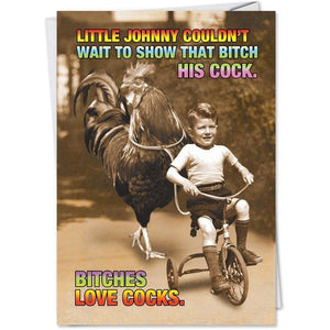 Little Johnny Couldn't Wait - Greeting Card - Birthday